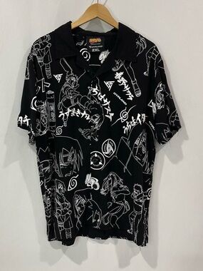 Naruto Black Graphic Short-Sleeve Shirt - (2XL)